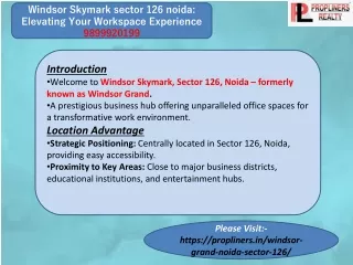 Windsor skymark Noida Sector 126 formally known as windsor grand