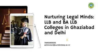 Nurturing Legal Minds LLB and BA LLB Colleges in Ghaziabad and Delhi