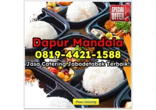 HALAL! CHAT 0819-4421-1588 Harga Jasa Catering Rantangan Terdekat Depok Harjamukti