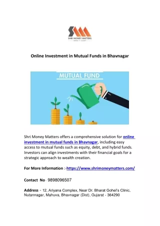 Online Investment in Mutual Funds in Bhavnagar