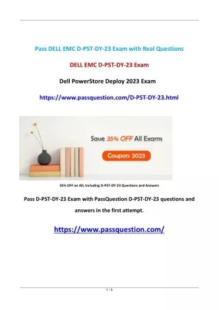 D-PST-DY-23 Dell PowerStore Deploy 2023 Exam Questions