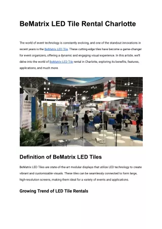 Bematrixledtilerentalcharlotte