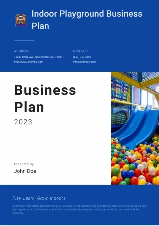 indoor playground business plan