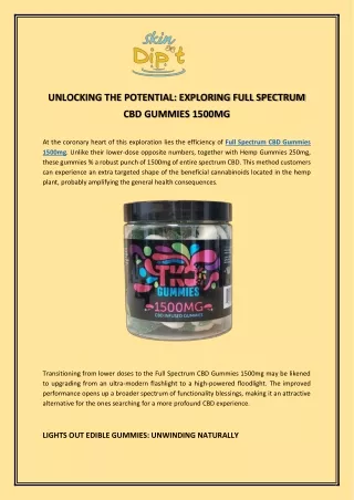 FULL SPECTRUM CBD GUMMIES 1500MG