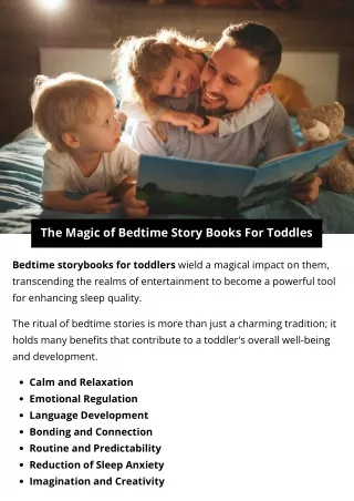 The Magic of Bedtime Story Books For Toddles