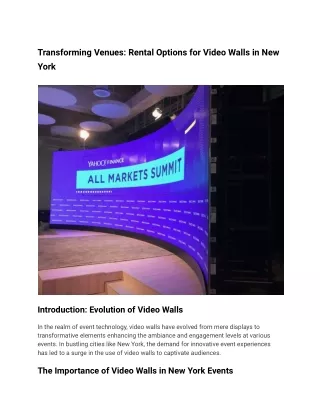 9.video Wall Rentals New York