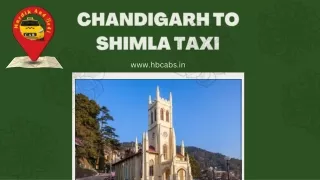 Chandigarh to Shimla taxi-HBCABS