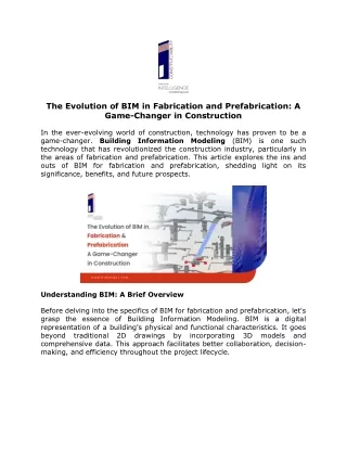 The Evolution of BIM in Fabrication and Prefabrication A Game-Changer in Construction