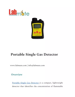 Portable Single Gas Detector