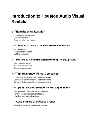 Houston Audio Visual Rentals Audio