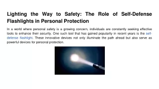 Lighting the Way to Safety_ The Role of Self-Defense Flashlights in Personal Protection