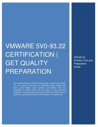 VMware 5V0-93.22 Certification | Get Quality Preparation