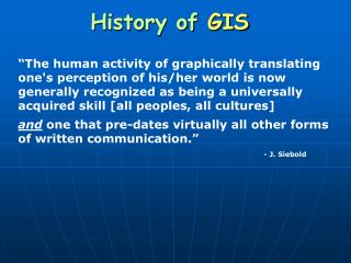 History of GIS