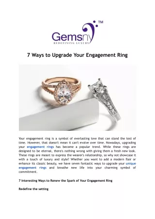 Upgrade Your Engagement Ring: A Step-by-Step Guide