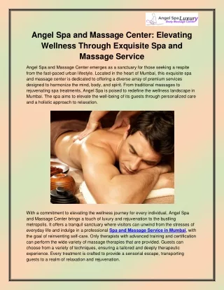 Massage center in Andheri East