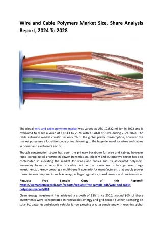 Wire and Cable Polymers Market