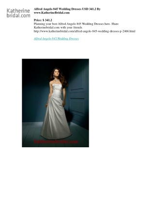 Alfred Angelo 845 Wedding Dresses USD 341.2 By www.KatherineBridal.com
