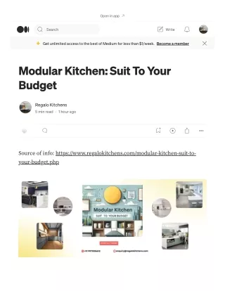 Modular Kitchen: Suit To Your Budget