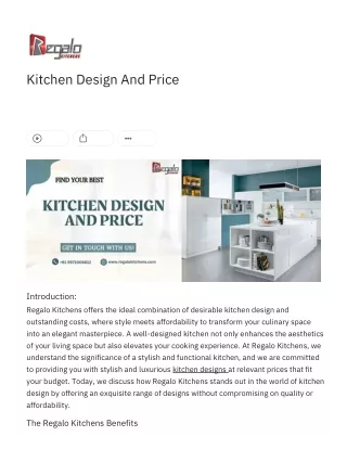 Kitchen Design And Price