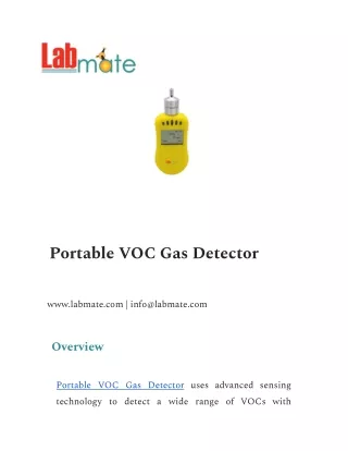 Portable VOC Gas Detector