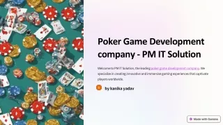 Poker Game Development Company - PM IT Solution