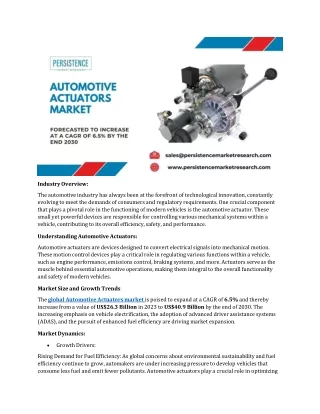 Automotive Actuators Market