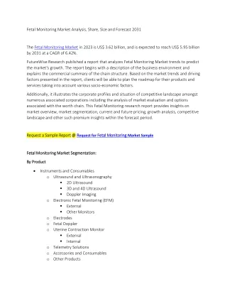Fetal Monitoring Market