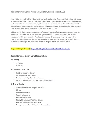Hospital Command Centers Market