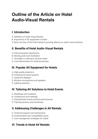 Hotel Audio Visual Rental – Setting the Stage for Unforgettable Experiences