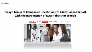 NAO Robot for Schools UAE - Jackys