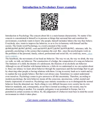 Psychology Essay Conclusion