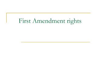 First Amendment rights