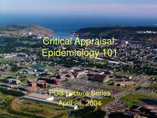 Critical Appraisal: Epidemiology 101