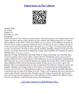 Footnote Essay