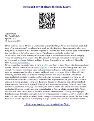 Factual Essay Sample