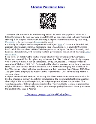 Christian Essays