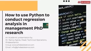 How to use Python to conduct regression analysis in management PhD research