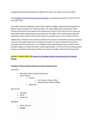 Intelligent Asthma Monitoring Devices Market