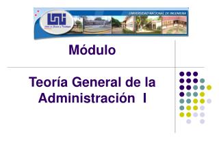 Módulo Teoría General de la Administración I