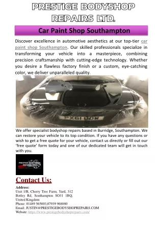 Car Paint Shop Southampton