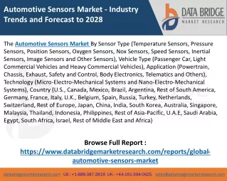 Automotive Sensors Market