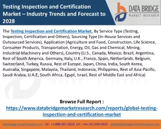 Testing Inspection and Certification Market