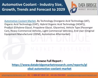 Automotive Coolant Market