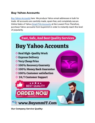 Buy Yahoo Accounts