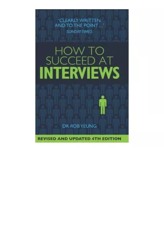 download⚡️ free (✔️pdf✔️) How To Succeed at Interviews 4th Edition