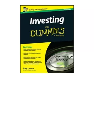 (❤️pdf)full✔download Investing for Dummies UK