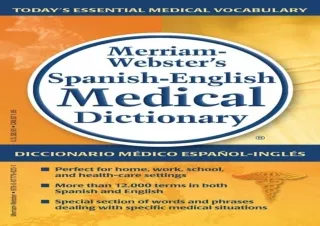 √ READ [PDF] ✔  Merriam-Webster’s Spanish-English Medical Dictionary (