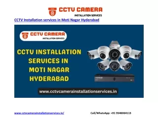 CCTV Installation services in Moti Nagar Hyderabad