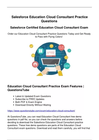 Salesforce Education Cloud Consultant Free Questions - Download to Verify