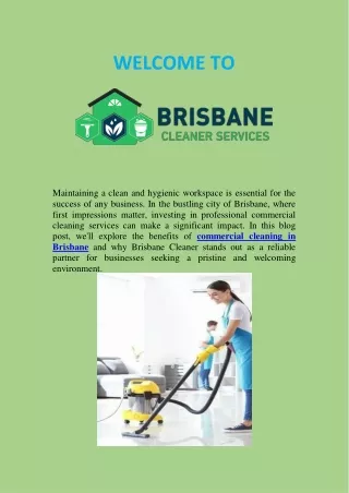 Professional Commercial Cleaning Services in Brisbane